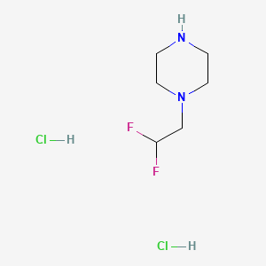 1-(2,2-Difluoroethyl)piperazine dihydrochloride chemical structure (CAS 1225276-98-1)