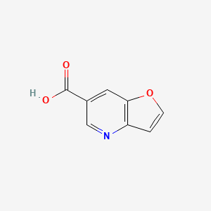 Furo[3,2-b]pyridine-6-carboxylic acid chemical structure (CAS 122535-04-0)