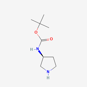 (S)-tert-Butyl pyrrolidin-3-ylcarbamate chemical structure (CAS 122536-76-9)