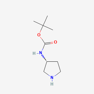 (R)-tert-Butyl pyrrolidin-3-ylcarbamate chemical structure (CAS 122536-77-0)