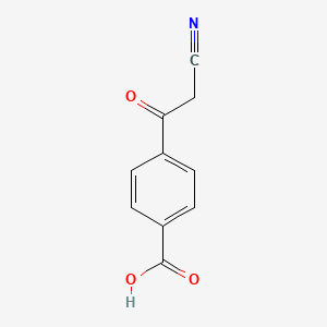 4-(2-Cyanoacetyl)benzoic acid chemical structure (CAS 122545-30-6)