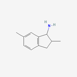 2,6-Dimethyl-2,3-dihydro-1H-inden-1-amine chemical structure (CAS 1225478-65-8)