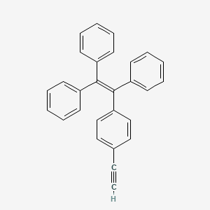 (2-(4-Ethynylphenyl)ethene-1,1,2-triyl)tribenzene chemical structure (CAS 1225493-18-4)