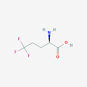 (R)-2-Amino-5,5,5-trifluoropentanoic acid chemical structure (CAS 122565-29-1)