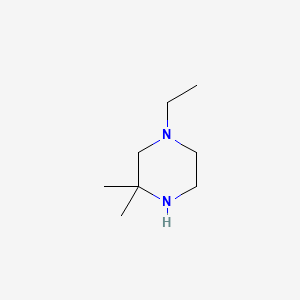 1-Ethyl-3,3-dimethylpiperazine chemical structure (CAS 1225882-54-1)
