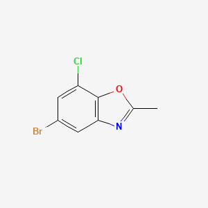 5-Bromo-7-chloro-2-methylbenzo[d]oxazole chemical structure (CAS 1226070-17-2)