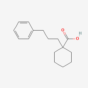 1-(3-Phenylpropyl)cyclohexanecarboxylic acid chemical structure (CAS 1226244-28-5)