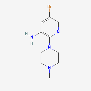5-Bromo-2-(4-methylpiperazin-1-yl)pyridin-3-amine chemical structure (CAS 1226389-57-6)