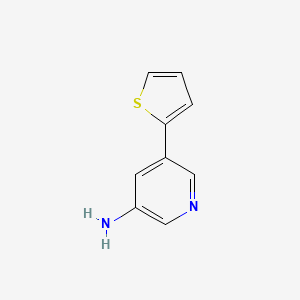 5-(Thiophen-2-yl)pyridin-3-amine chemical structure (CAS 1226415-45-7)