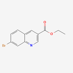 Ethyl 7-bromoquinoline-3-carboxylate chemical structure (CAS 1226762-74-8)