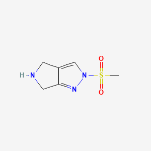2-(Methylsulfonyl)-2,4,5,6-tetrahydropyrrolo[3,4-c]pyrazole chemical structure (CAS 1226781-80-1)