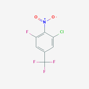 1-Chloro-3-fluoro-2-nitro-5-(trifluoromethyl)benzene chemical structure (CAS 1226805-38-4)