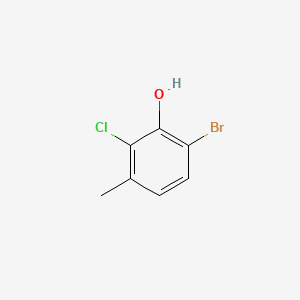 6-Bromo-2-chloro-3-methylphenol chemical structure (CAS 1226808-67-8)