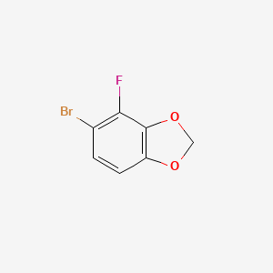 5-Bromo-4-fluorobenzo[d][1,3]dioxole chemical structure (CAS 1226808-75-8)