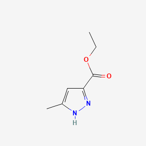 Ethyl 3-methyl-1H-pyrazole-5-carboxylate chemical structure (CAS 1226862-09-4)