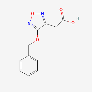 2-(4-(Benzyloxy)-1,2,5-oxadiazol-3-yl)acetic acid chemical structure (CAS 1226869-84-6)