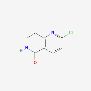 2-Chloro-7,8-dihydro-1,6-naphthyridin-5(6H)-one chemical structure (CAS 1226898-93-6)