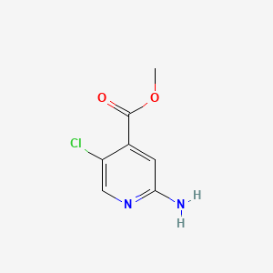 Methyl 2-amino-5-chloroisonicotinate chemical structure (CAS 1227002-03-0)