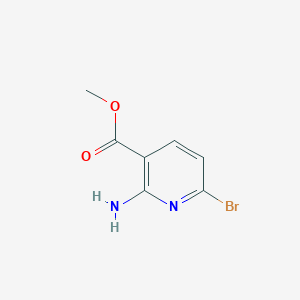 Methyl 2-amino-6-bromonicotinate chemical structure (CAS 1227048-73-8)