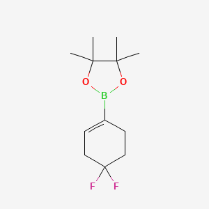 2-(4,4-Difluorocyclohex-1-en-1-yl)-4,4,5,5-tetramethyl-1,3,2-dioxaborolane chemical structure (CAS 1227068-84-9)