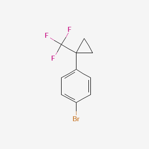 1-Bromo-4-(1-(trifluoromethyl)cyclopropyl)benzene chemical structure (CAS 1227160-18-0)