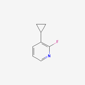3-Cyclopropyl-2-fluoropyridine chemical structure (CAS 1227177-68-5)