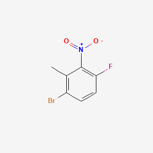 1-Bromo-4-fluoro-2-methyl-3-nitrobenzene chemical structure (CAS 1227210-35-6)