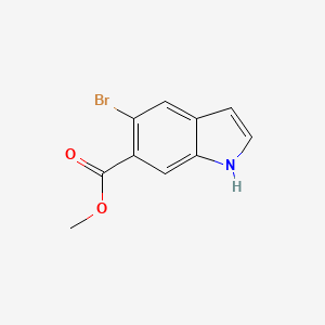 Methyl 5-bromo-1H-indole-6-carboxylate chemical structure (CAS 1227267-28-8)