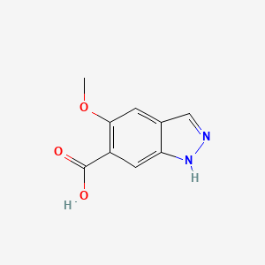 5-Methoxy-1H-indazole-6-carboxylic acid chemical structure (CAS 1227268-58-7)