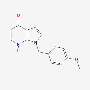 1-(4-Methoxybenzyl)-1H-pyrrolo[2,3-b]pyridin-4-ol chemical structure (CAS 1227269-28-4)