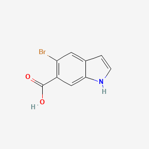 5-Bromo-1H-indole-6-carboxylic acid chemical structure (CAS 1227269-44-4)