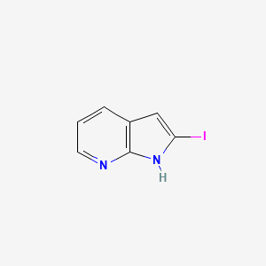 2-Iodo-1H-pyrrolo[2,3-b]pyridine chemical structure (CAS 1227270-32-7)