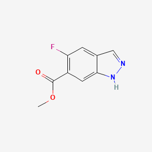 Methyl 5-fluoro-1H-indazole-6-carboxylate chemical structure (CAS 1227270-38-3)