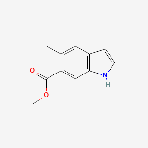 Methyl 5-methyl-1H-indole-6-carboxylate chemical structure (CAS 1227270-85-0)