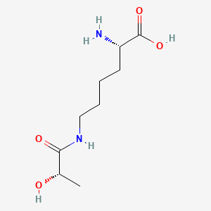 (S)-2-Amino-6-((S)-2-hydroxypropanamido)hexanoic acid chemical structure (CAS 1227379-69-2)