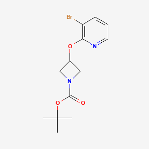 tert-Butyl 3-((3-bromopyridin-2-yl)oxy)azetidine-1-carboxylate chemical structure (CAS 1227381-94-3)