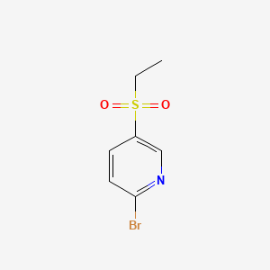 2-Bromo-5-(ethylsulfonyl)pyridine chemical structure (CAS 1227384-81-7)