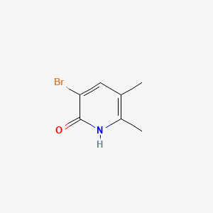 3-Bromo-5,6-dimethylpyridin-2(1H)-one chemical structure (CAS 1227465-70-4)