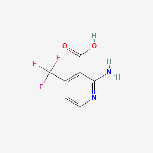2-Amino-4-(trifluoromethyl)nicotinic acid chemical structure (CAS 1227489-68-0)