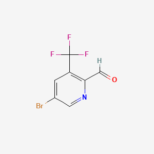 5-Bromo-3-(trifluoromethyl)picolinaldehyde chemical structure (CAS 1227489-83-9)