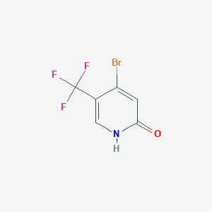 4-Bromo-5-(trifluoromethyl)pyridin-2-ol chemical structure (CAS 1227494-05-4)