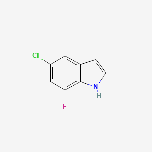 5-Chloro-7-fluoro-1H-indole chemical structure (CAS 1227499-38-8)