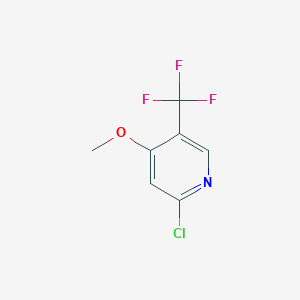 2-Chloro-4-methoxy-5-(trifluoromethyl)pyridine chemical structure (CAS 1227499-99-1)