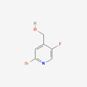 (2-Bromo-5-fluoropyridin-4-yl)methanol chemical structure (CAS 1227502-29-5)