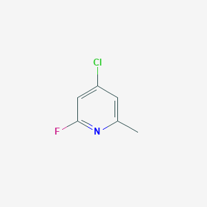 4-Chloro-2-fluoro-6-methylpyridine chemical structure (CAS 1227509-42-3)