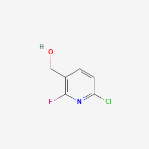 (6-Chloro-2-fluoropyridin-3-yl)methanol chemical structure (CAS 1227509-94-5)