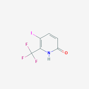 5-Iodo-6-(trifluoromethyl)pyridin-2-ol chemical structure (CAS 1227515-14-1)