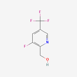 (3-Fluoro-5-(trifluoromethyl)pyridin-2-yl)methanol chemical structure (CAS 1227515-52-7)