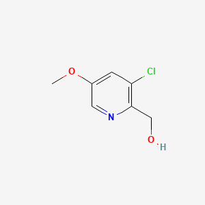 (3-Chloro-5-methoxypyridin-2-yl)methanol chemical structure (CAS 1227516-63-3)
