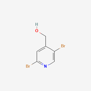 (2,5-Dibromopyridin-4-yl)methanol chemical structure (CAS 1227563-54-3)